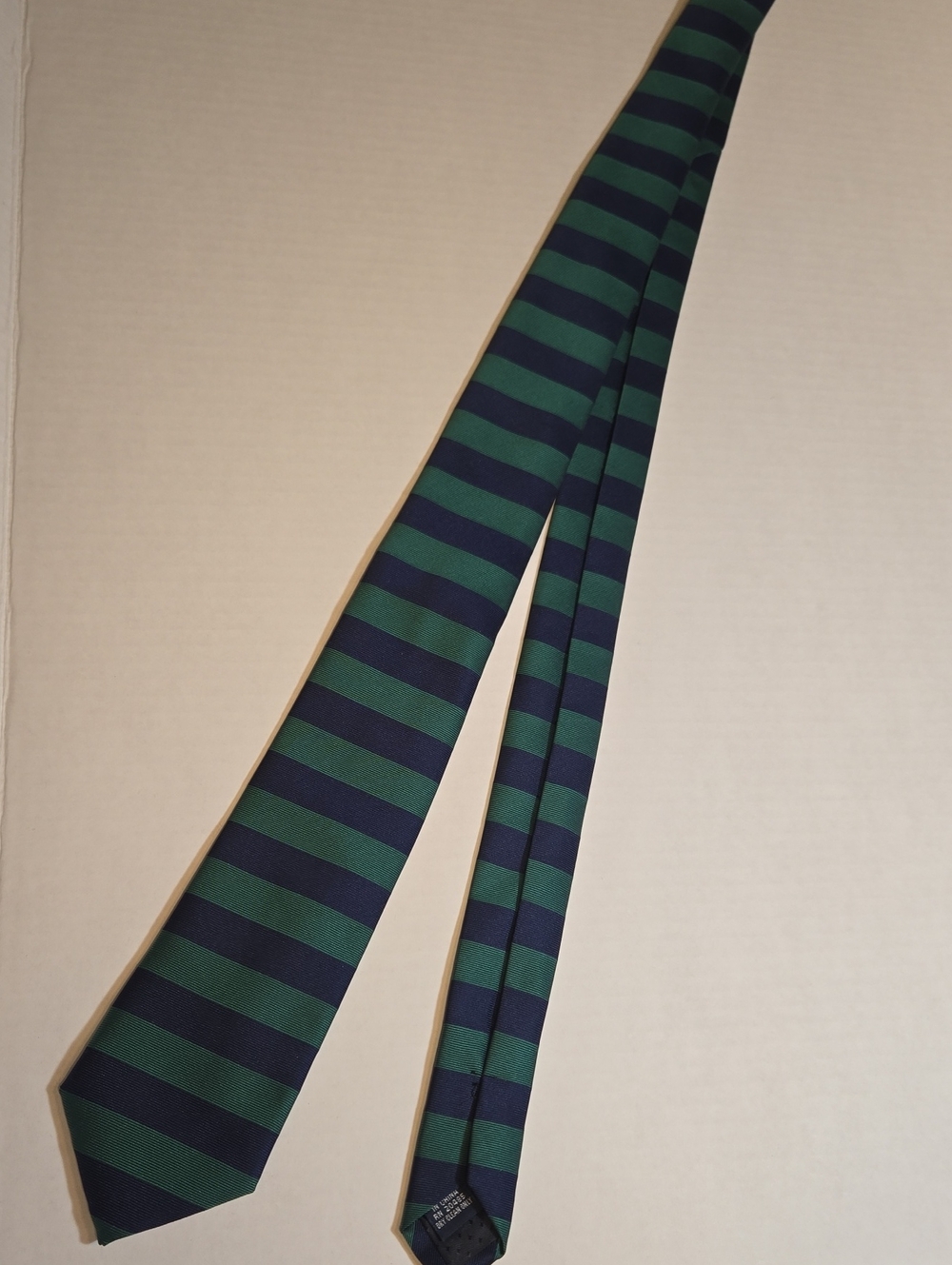 Pierre Cardin Green and Navy Striped Tie